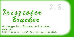 krisztofer brucker business card
